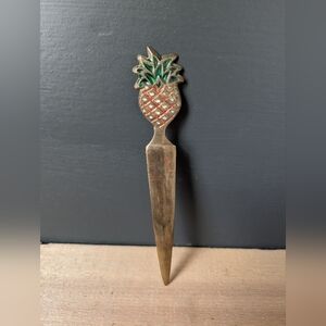 Vintage Brass Pineapple Letter Opener